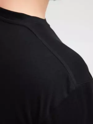 Черная футболка AbraTex Классическая хлопок шов